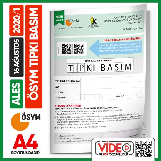 ALES%202020/1 ÖSYM%20Tıpkı%20Basım%20Çıkmış%20Soru%20Deneme%20Kitapçığı%20Video/PDF%20Çözümlü%20Türkiye%20Geneli