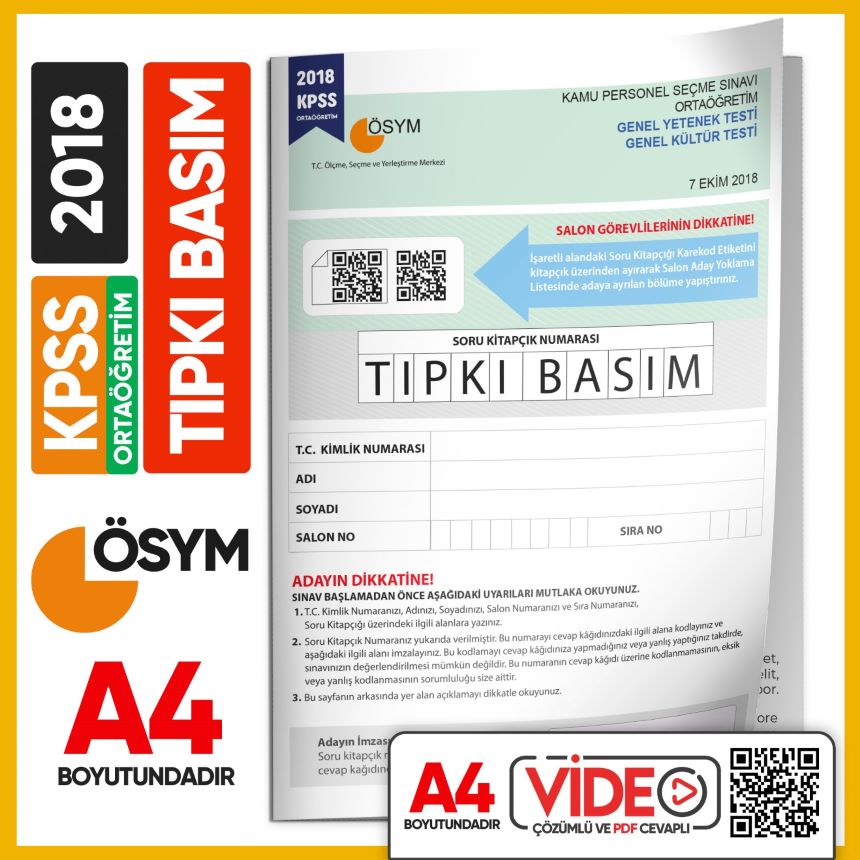 2018%20KPSS%20Ortaöğretim/Lise%20ÖSYM%20Tıpkı%20Basım%20Çıkmış%20Soru%20Kitapçığı%20(Video%20Çözümlü%20Türkiye%20Geneli)