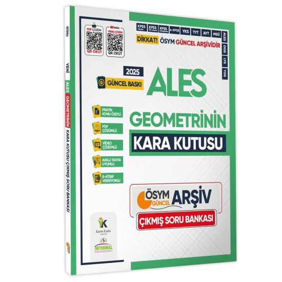 2025 ALES GEOMETRİNİN Kara Kutusu ÖSYM Çıkmış Soru Havuzu Bankası Konu Özetli Video/PDF Çözümlü