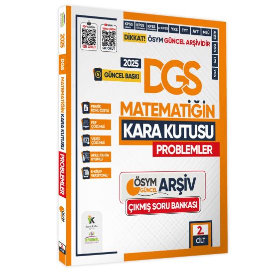 2025 DGS Matematiğin Kara Kutusu 2. Cilt PROBLEMLER ÖSYM Çıkmış Soru Bankası Konu Özetli Çözümlü