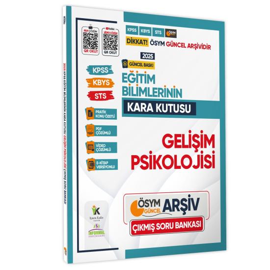 2025 Eğitim Bilimlerinin Kara Kutusu GELİŞİM PSİKOLOJİSİ Çıkmış Soru Bankası Konu Özetli Çözümlü