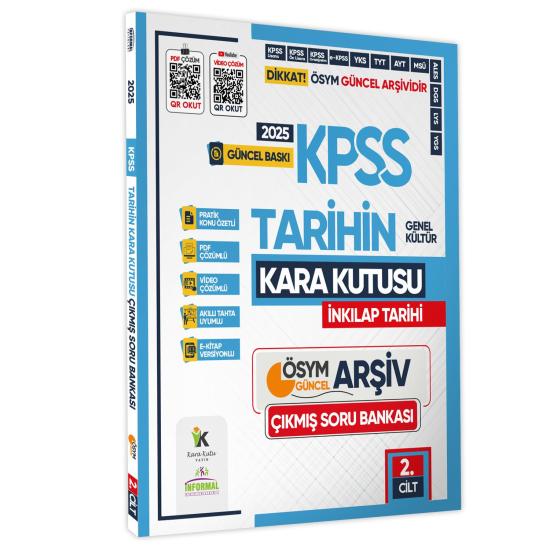 2025 MEB-AGS TARİHİN Kara Kutusu 2.Cilt ÖSYM Çıkmış Soru Havuzu Bankası K. Özetli Video/PDF Çözümlü