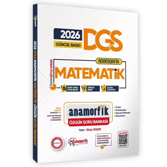 2026 DGS Yeni Sistem Anamorfik Matematik Özgün Soru Bankası Konu Konu Dijital Çözümlü 2026 DGS Yeni Sistem Anamorfik Matematik Özgün Soru Bankası Konu Konu Dijital Çözümlü