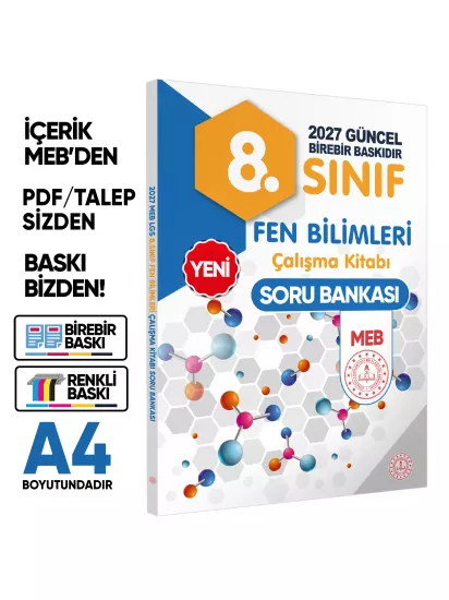 2027 8.Sınıf İmam Hatip LGS Fen Bilimleri MEB Çalışma Kitabı Soru Bankası BASKI ÜCRETİ 2027 8.Sınıf İmam Hatip LGS Fen Bilimleri MEB Çalışma Kitabı Soru Bankası BASKI ÜCRETİ