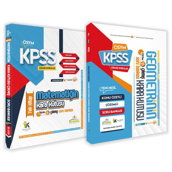KPSS Ortaöğretim Matematik Tek Kitap ve Geometrinin Kara Kutusu  Çıkmış Soru Bankası Seti D.Çözümlü