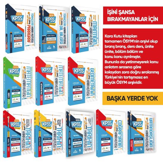 KPSSnin Kara Kutusu Genel Yetenek-Genel Kültür Çıkmış Soru Bankası ALTIN PAKET Set Konu Ö. D.Çözümlü