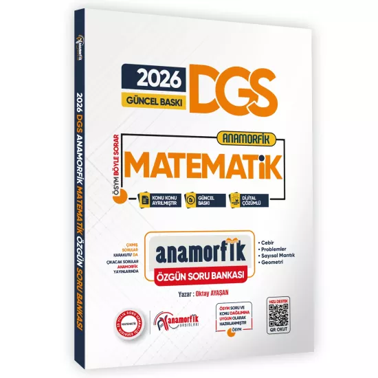 2026 DGS Yeni Sistem Anamorfik Matematik Özgün Soru Bankası Konu Konu Dijital Çözümlü 2026 DGS Yeni Sistem Anamorfik Matematik Özgün Soru Bankası Konu Konu Dijital Çözümlü