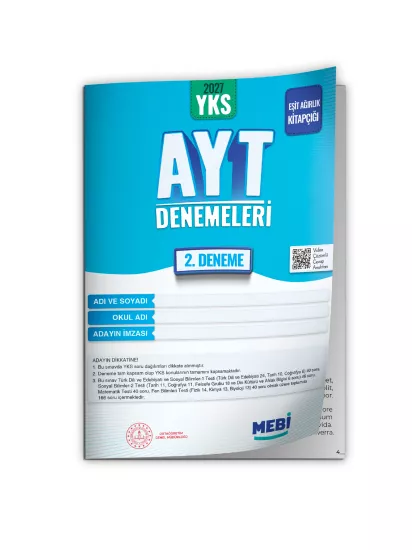 2027 YKS-AYT EŞİT AĞIRLIK MEBİ ONLİNE Türkiye Geneli 2. Deneme Büyük Boy Renkli BASKI ÜCRETİ 2027 YKS-AYT EŞİT AĞIRLIK MEBİ ONLİNE Türkiye Geneli 2. Deneme Büyük Boy Renkli BASKI ÜCRETİ