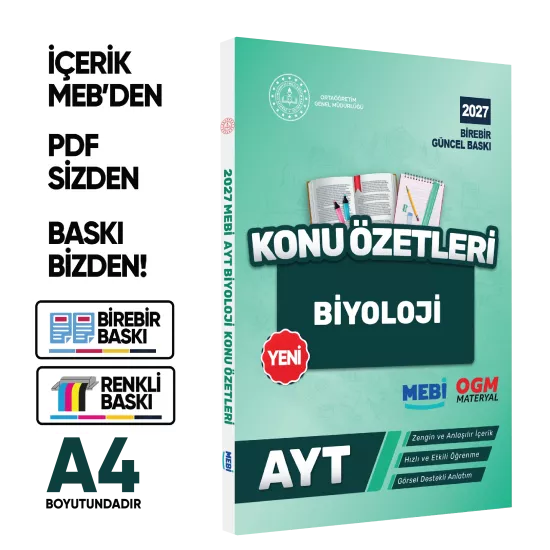 2027 YKS-AYT MEBİ-OGM Pratik Konu Özet Kitap SETİ RENKLİ A4 Boyut Görsel Destekli BASKI ÜCRETİ 2027 YKS-AYT MEBİ-OGM Pratik Konu Özet Kitap SETİ RENKLİ A4 Boyut Görsel Destekli BASKI ÜCRETİ