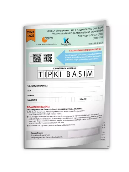 2026 DGS ÖSYM TIPKI Basım Sayısal-Sözel Çıkmış Soru Deneme Kitapçığı Dijital Çözümlü Türkiye Geneli 2026 DGS ÖSYM TIPKI Basım Sayısal-Sözel Çıkmış Soru Deneme Kitapçığı Dijital Çözümlü Türkiye Geneli