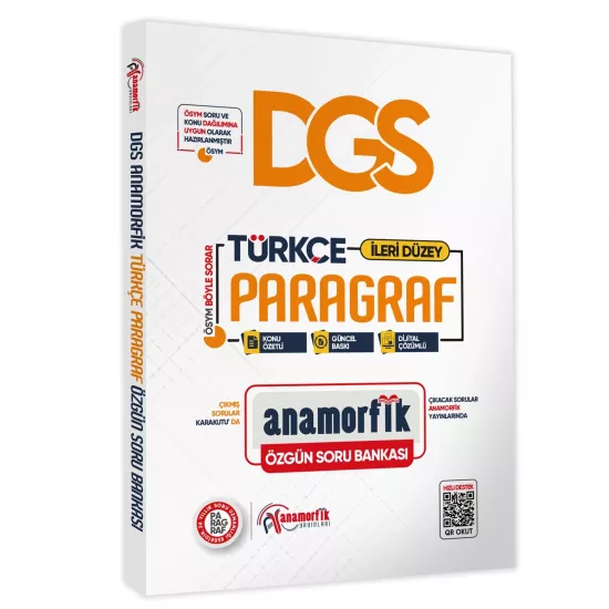 2026 DGS ANAMORFİK Türkçe Paragraf Özgün Soru Bankası Konu Özetli Dijital Çözümlü 2026 DGS ANAMORFİK Türkçe Paragraf Özgün Soru Bankası Konu Özetli Dijital Çözümlü