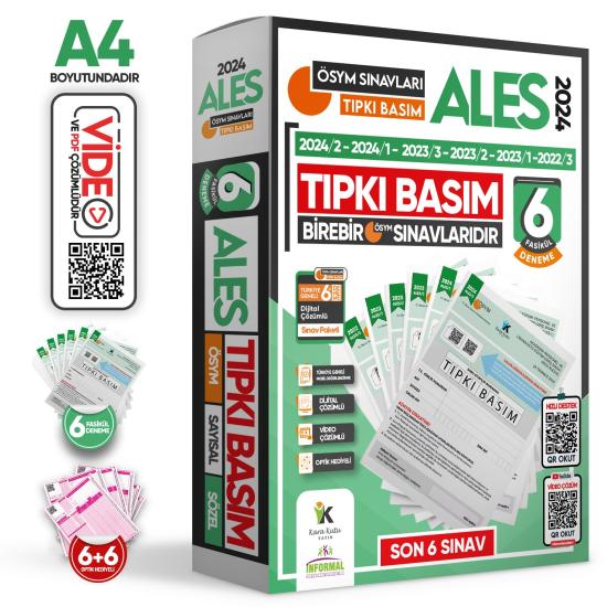 2024 ALES ÖSYM Tıpkı Basım Çıkmış Soru Kitapçıkları Türkiye Geneli Dijital Çözümlü 6lı DENEME Paketi