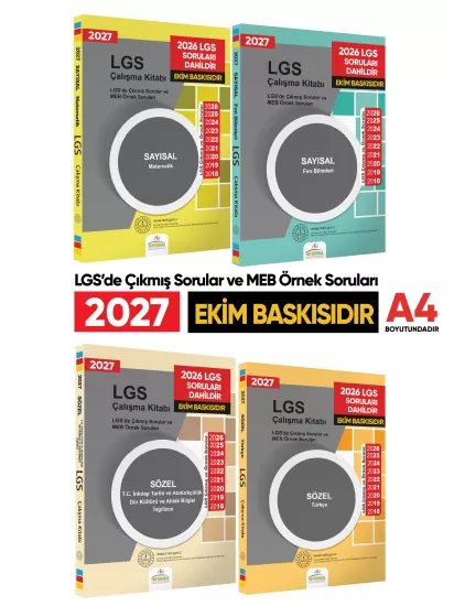 2027 LGS 8.Sınıf 4lü Çıkmış MEB Örnek Sorular Çalışma Kitabı -12li ONLİNE Deneme Paketi BASKI ÜCRETİ 2027 LGS 8.Sınıf 4lü Çıkmış MEB Örnek Sorular Çalışma Kitabı -12li ONLİNE Deneme Paketi BASKI ÜCRETİ