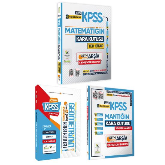 2025 KPSS Kara Kutu Matematik TEK KİTAP ALTIN SET 3lü ÖSYM Çıkmış Soru Konu Özetli PDF/Video Çözümlü