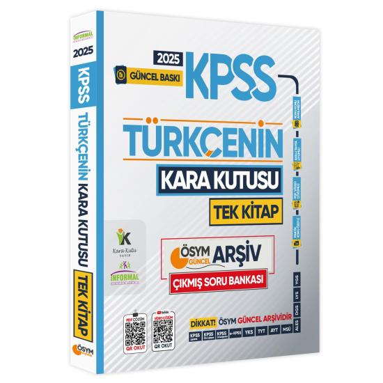 2025 KPSS Kara Kutu Türkçe TEK KİTAP ÖSYM Çıkmış Soru ARŞİVİ Bankası Konu Özetli Video/PDF Çözümlü