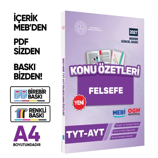 2027 YKS-TYT MEBİ-OGM Pratik Konu Özet Kitap SETİ RENKLİ A4 Boyut Görsel Destekli BASKI ÜCRETİ 2027 YKS-TYT MEBİ-OGM Pratik Konu Özet Kitap SETİ RENKLİ A4 Boyut Görsel Destekli BASKI ÜCRETİ
