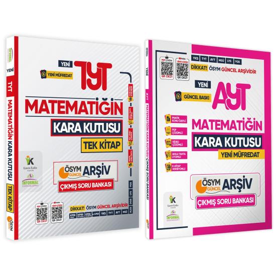 2025 YKS-TYT Matematik TEK Kitap ve AYT Matematiğin Kara Kutusu Çıkmış Soru Bankası 2li Set Çözümlü