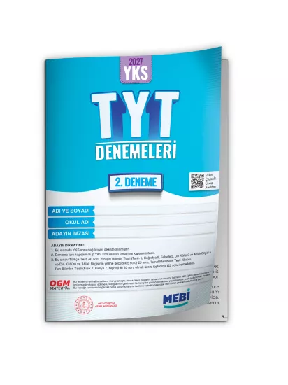 2027 YKS-TYT MEBi ONLİNE Türkiye Geneli 2. Deneme Büyük Boy RENKLİ BASKI ÜCRETİ 2027 YKS-TYT MEBi ONLİNE Türkiye Geneli 2. Deneme Büyük Boy RENKLİ BASKI ÜCRETİ