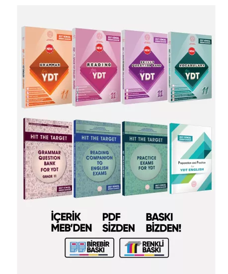 2027 YDT MEBİ İngilizce 11.Sınıf 8li Konu Anlatımı Ve Soru Bankası Kitap Seti Çözümlü BASKI ÜCRETİ 2027 YDT MEBİ İngilizce 11.Sınıf 8li Konu Anlatımı Ve Soru Bankası Kitap Seti Çözümlü BASKI ÜCRETİ