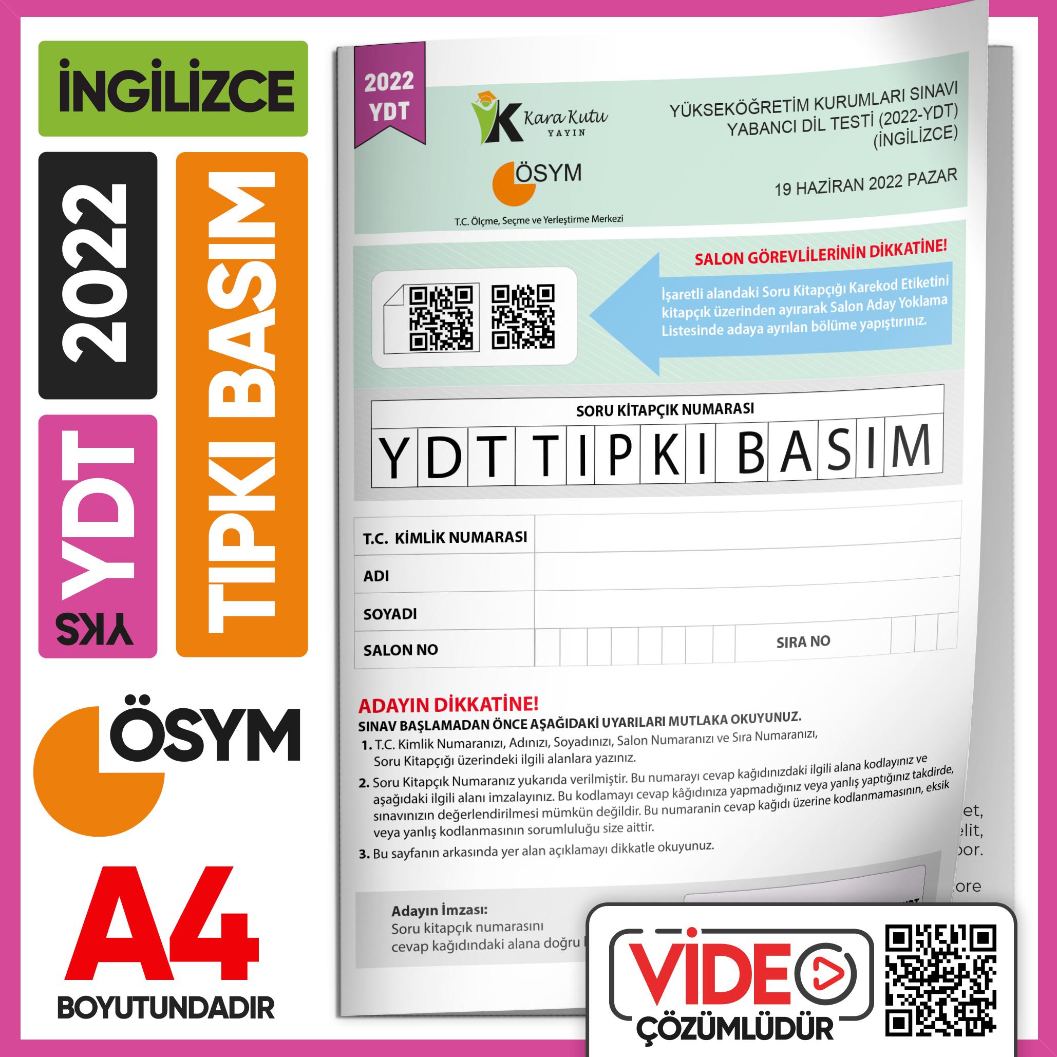 2022%20YKS%20YDT%20İngilizce%20ÖSYM%20Tıpkı%20Basım%20Çıkmış%20Soru%20Deneme%20Kitapçığı%20(Video%20Çözümlü%20Türkiye%20Geneli)